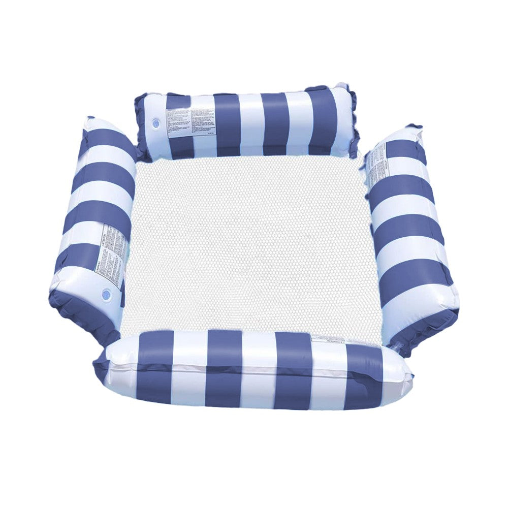 Inflatable Floating Water Hammock Swimming Pool Float Lounger Dark Blue