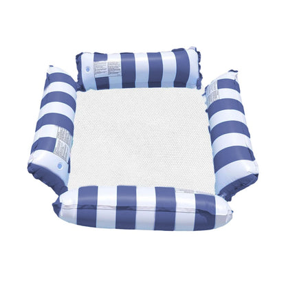 Inflatable Floating Water Hammock Swimming Pool Float Lounger Dark Blue