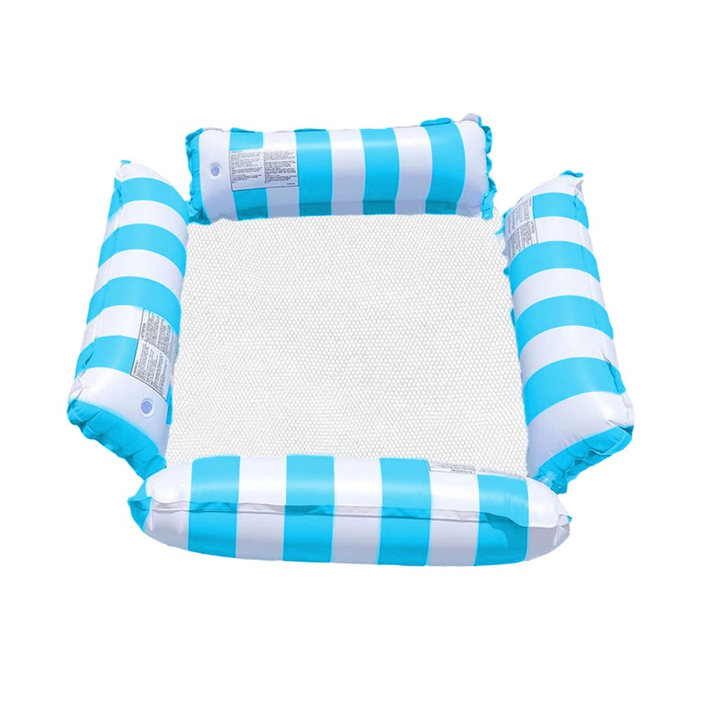 Inflatable Floating Water Hammock Swimming Pool Float Lounger Light Blue