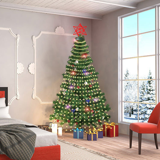 Christmas Tree String Lights Waterfall LED Fairy Lights Outdoor Yard Party Christmas Decorations Warm Lighting