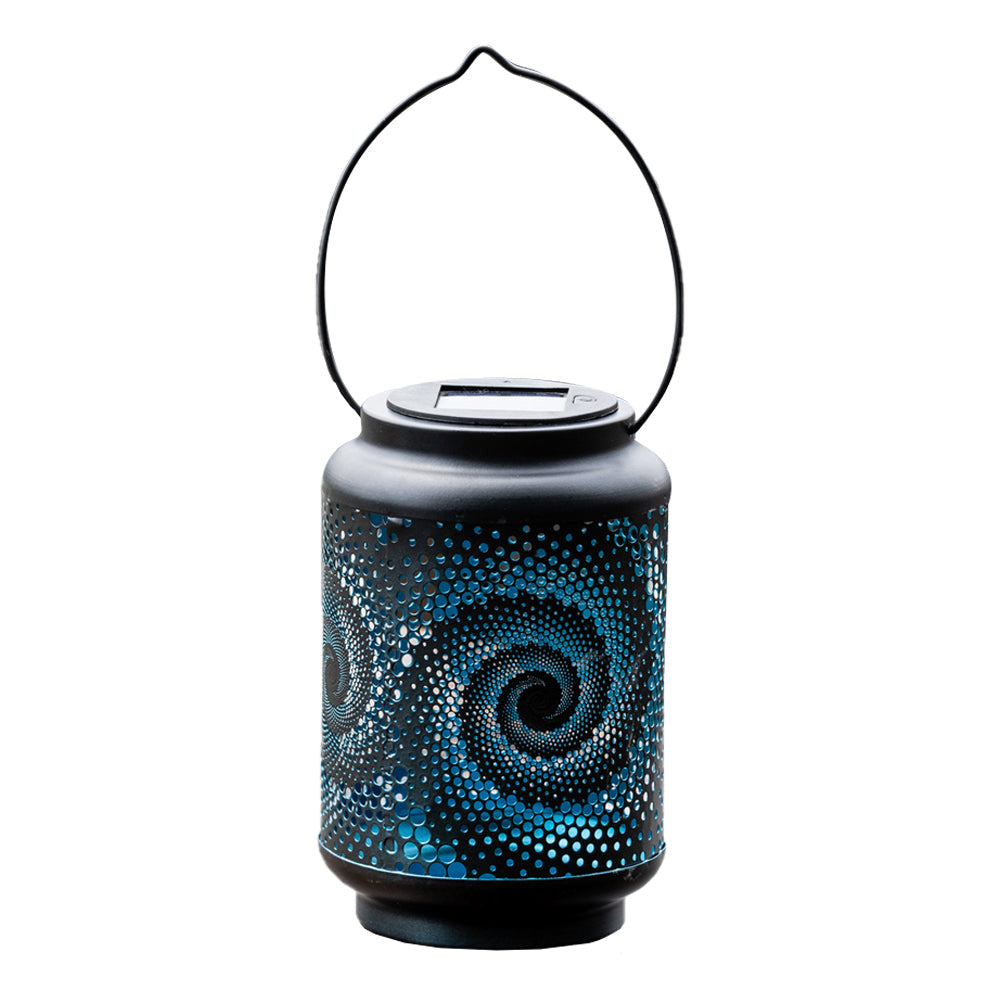 Solar Lantern Light Outdoor Hanging Lantern Garden Patio Christmas Decorations Black