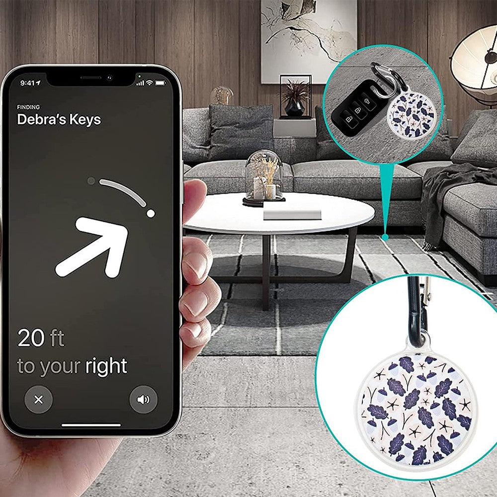 1Pc Protective Case Cover Tracker Holder for AirTag with Keyring - Style 1