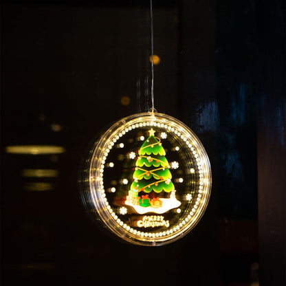 3Pcs Christmas LED Decorative Light Window Hanging Xmas Lamp Home Decor