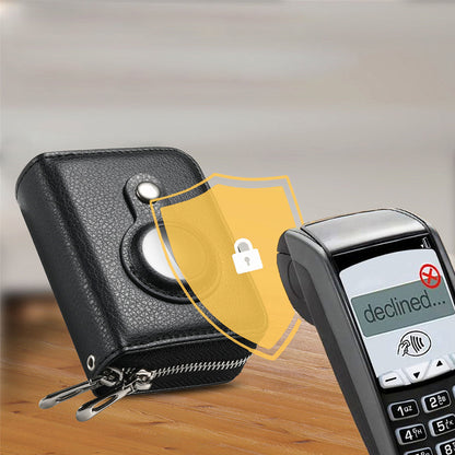 Travel RFID Blocking Wallet Money Purse Card Holder Case Black