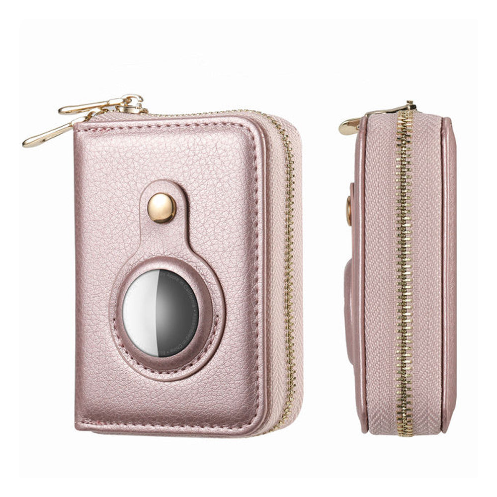 Travel RFID Blocking Wallet Money Purse Card Holder Case Rose Gold