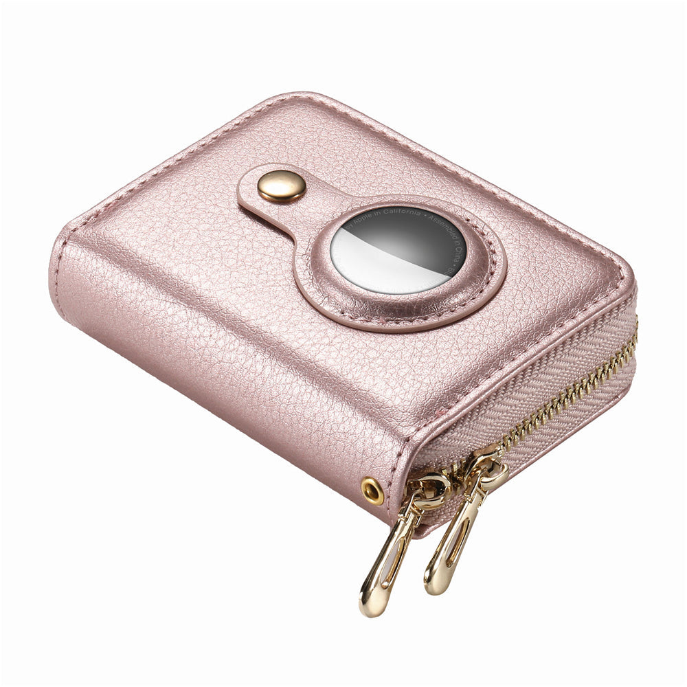 Travel RFID Blocking Wallet Money Purse Card Holder Case Rose Gold