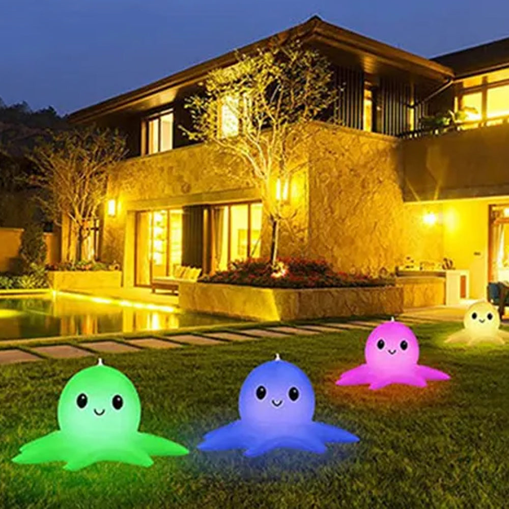 Solar Octopus Floating Pool Lights Inflatable Color Changing Lights Xmas Party Decor