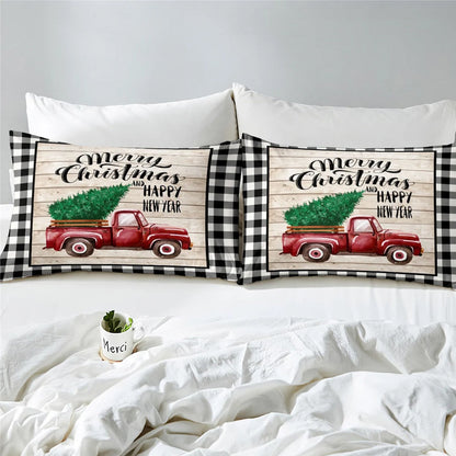 Christmas Bedding Set Quilt Cover Pillowcases Set Style 2