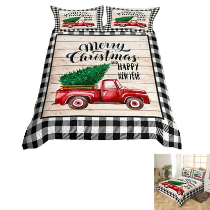 Christmas Bedding Set Quilt Cover Pillowcases Set Style 2