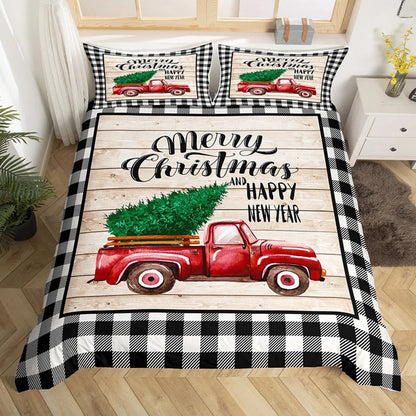 Christmas Bedding Set Quilt Cover Pillowcases Set Style 2
