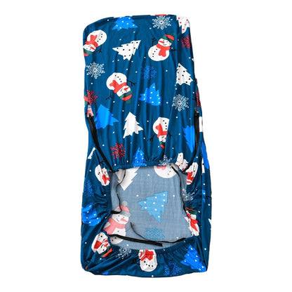 Christmas Stretch Office Chair Cover Removable Swivel Office Chair Slipcover Blue