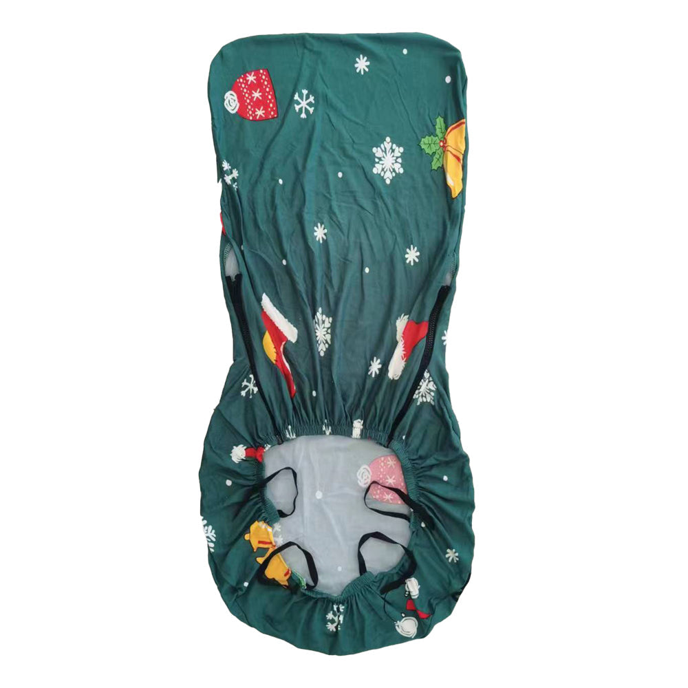 Christmas Stretch Office Chair Cover Removable Swivel Office Chair Slipcover Green