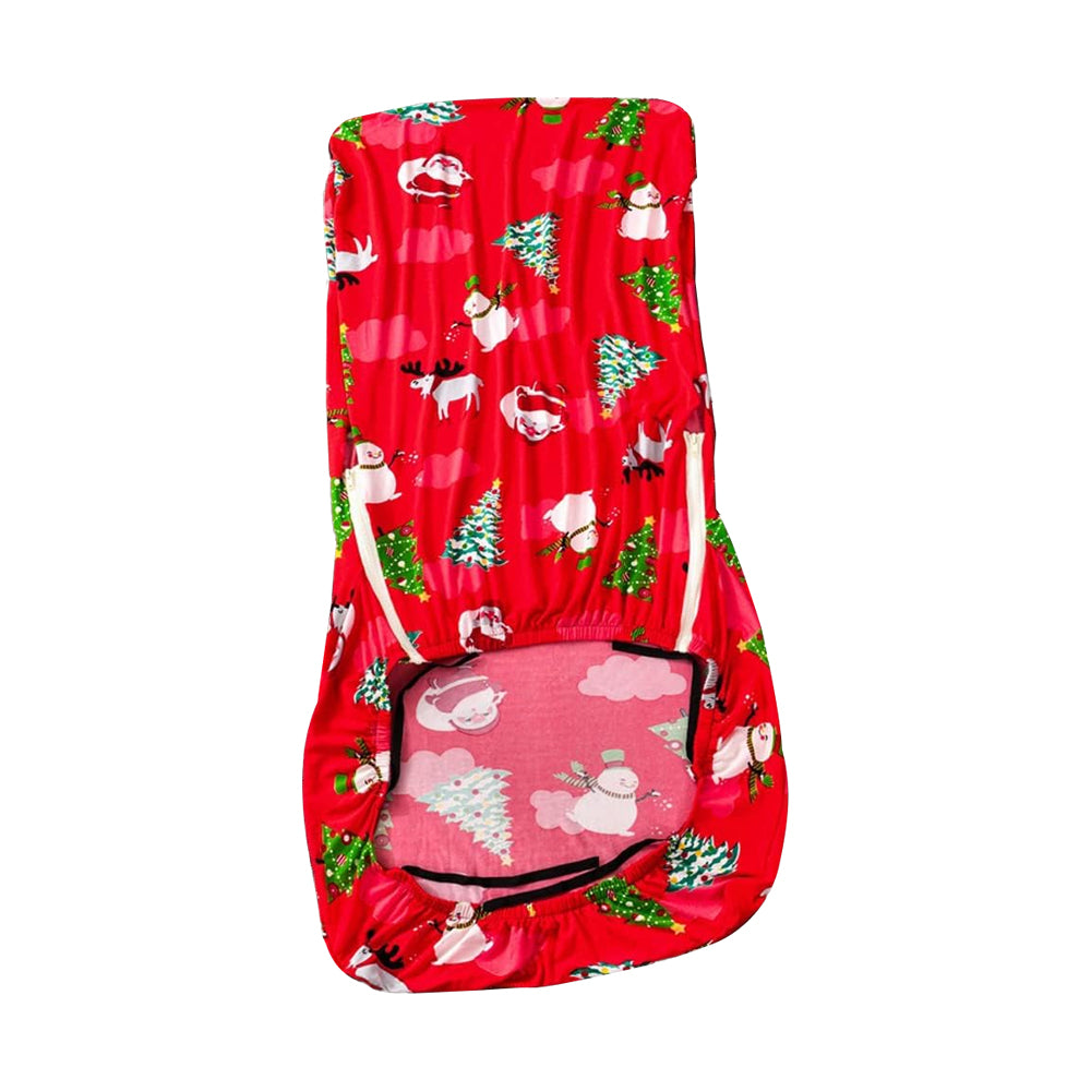 Christmas Stretch Office Chair Cover Removable Swivel Office Chair Slipcover Red