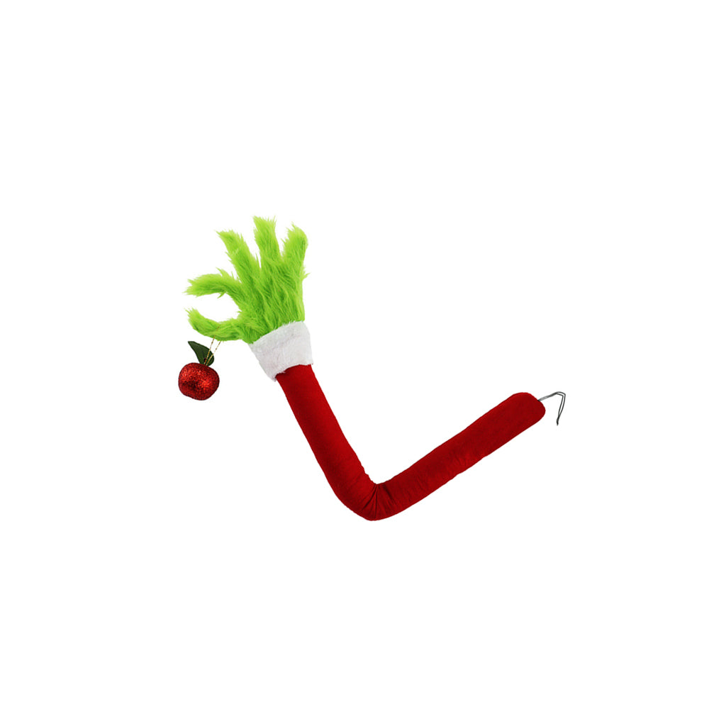 2pcs Christmas Elf Green Hand Tree Topper Xmas Arm Plush Doll Ornament for Christmas Party Decorations