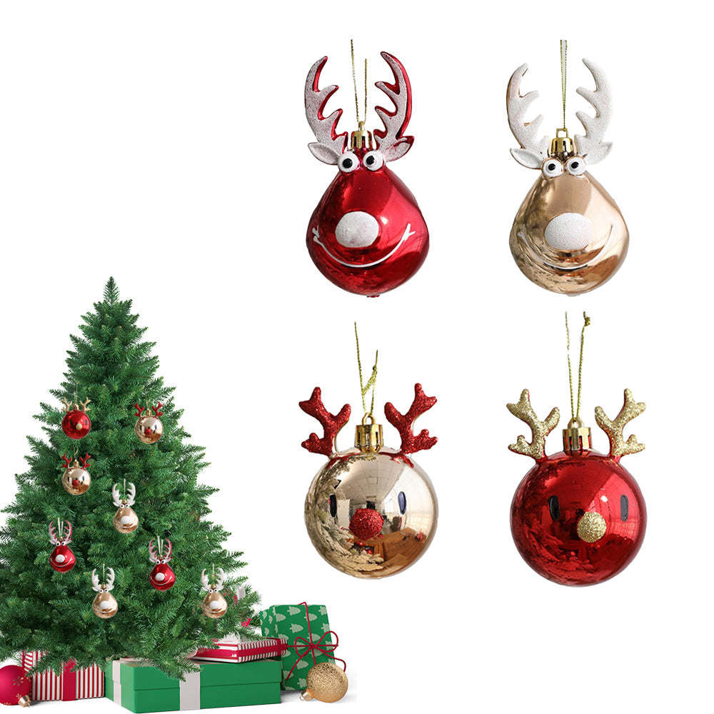 4pcs Christmas Balls Ornaments Bauble Pendant Xmas Tree Hangings Decor