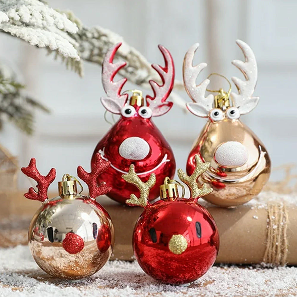 4pcs Christmas Balls Ornaments Bauble Pendant Xmas Tree Hangings Decor