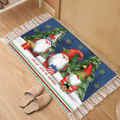 Christmas Dwarf Style Floor Mat Woven Washable Rectangular Floor Mat Floor Style 2