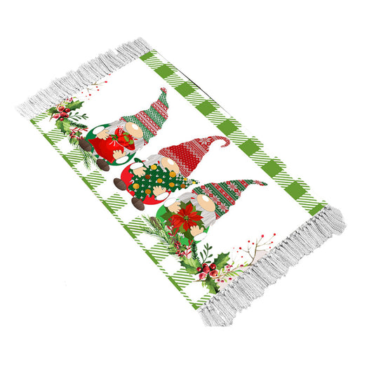 Christmas Dwarf Style Floor Mat Woven Washable Rectangular Floor Mat Floor Style 3