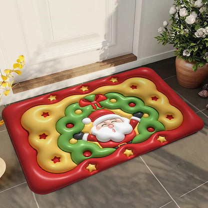 Funny Christmas Welcome Mat Door Mat Non-slip Floor Mat Entryway Mat Home Decor Style 3