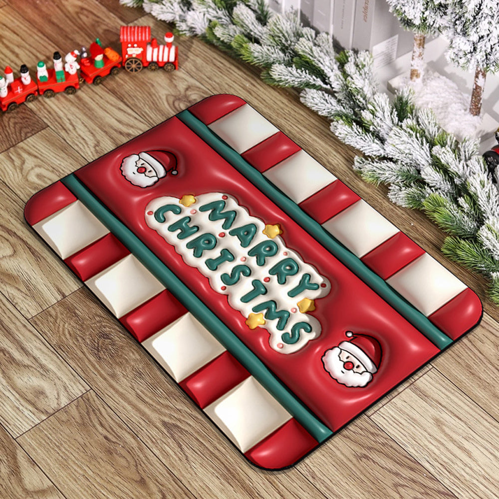 Funny Christmas Welcome Mat Door Mat Non-slip Floor Mat Entryway Mat Home Decor Style 1