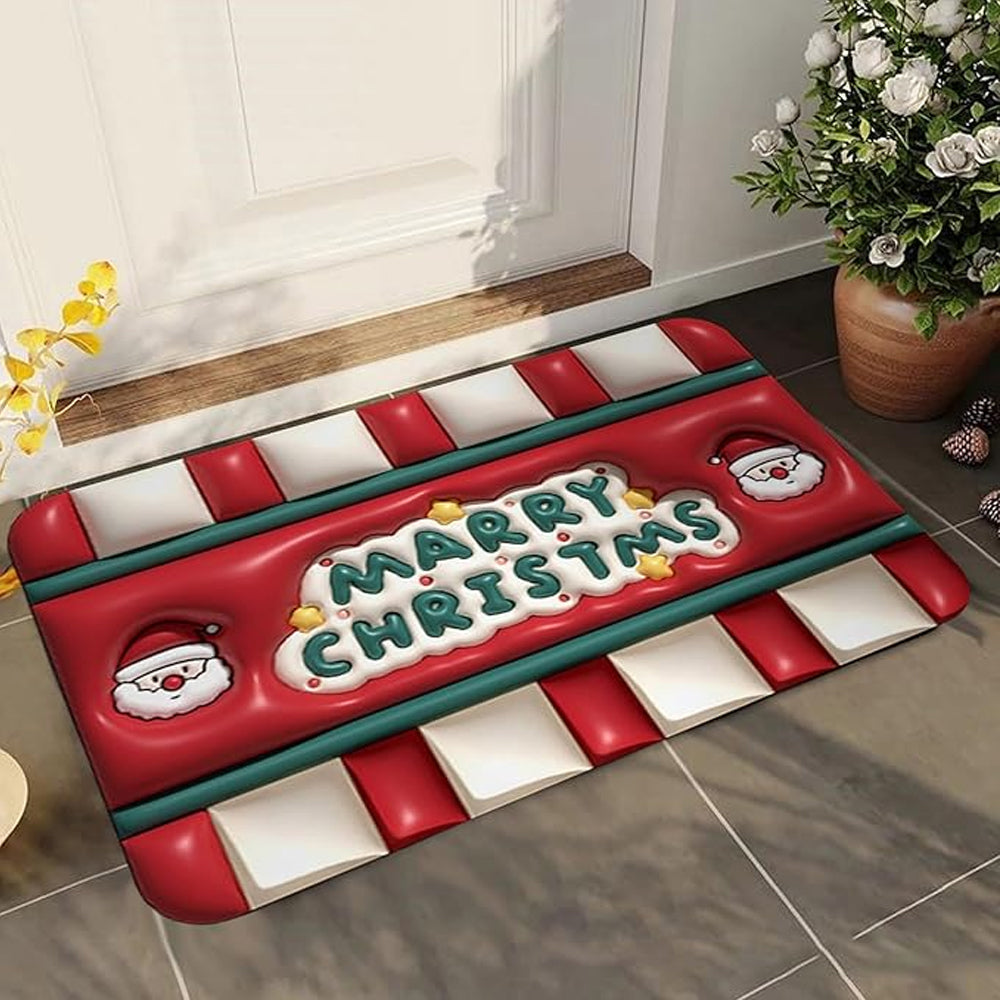 Funny Christmas Welcome Mat Door Mat Non-slip Floor Mat Entryway Mat Home Decor Style 1