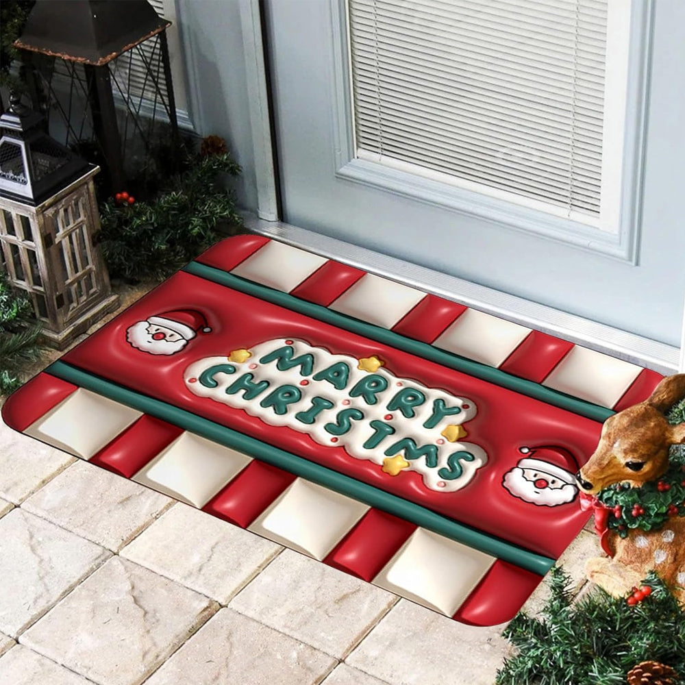 Funny Christmas Welcome Mat Door Mat Non-slip Floor Mat Entryway Mat Home Decor Style 1