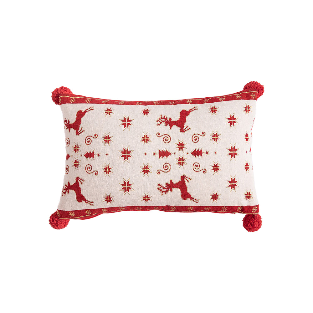 Christmas Throw Pillow with Covers Xmas Decorative Pillow Red