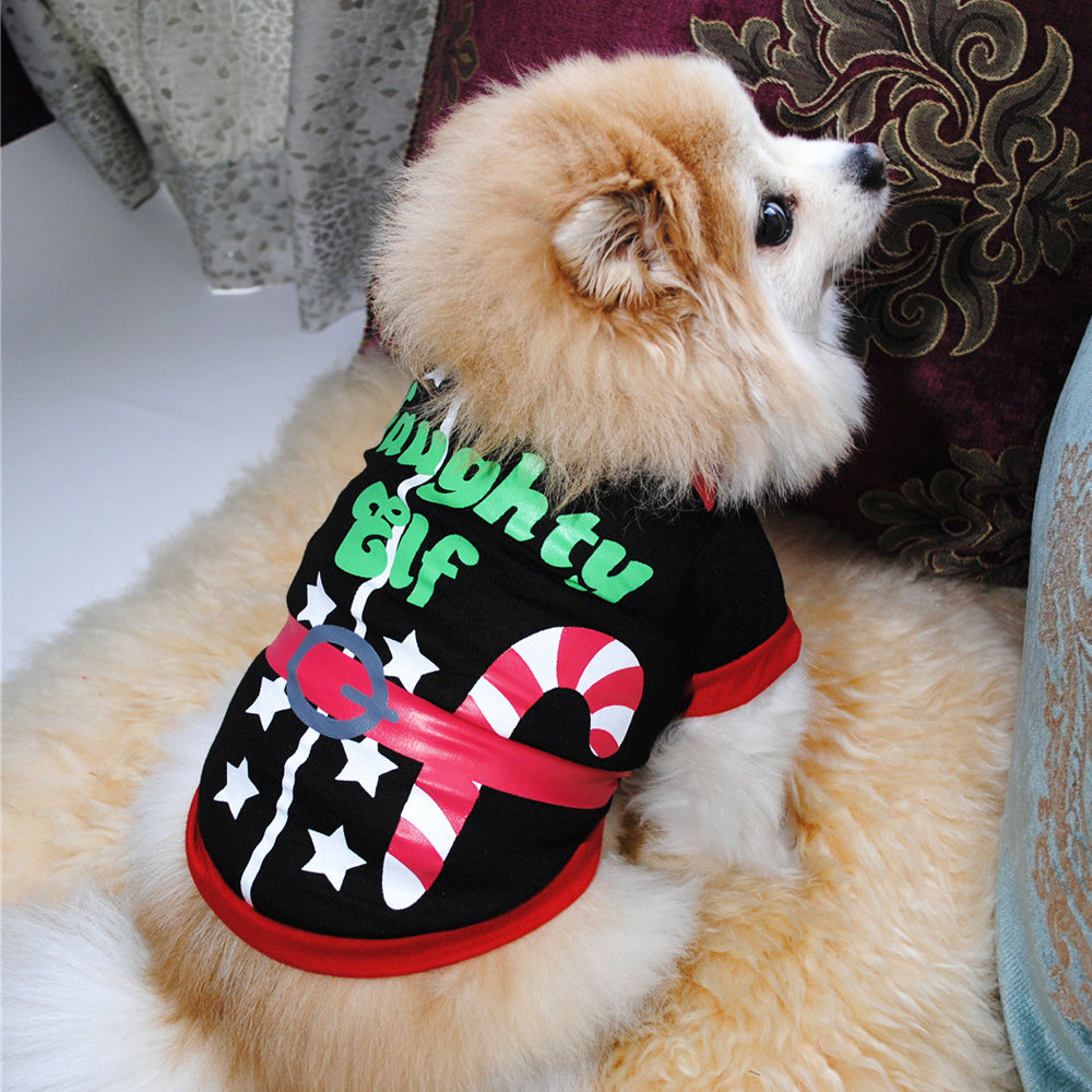 3Pcs Christmas Dog Cat T-Shirt Clothes Vest Puppy Pet Apparel Shirts