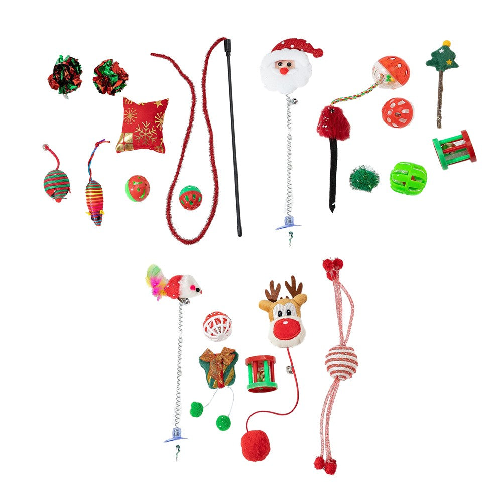 Christmas Cat Toy Set Cat Interactive Toy Set - Set 1 + 2 + 3