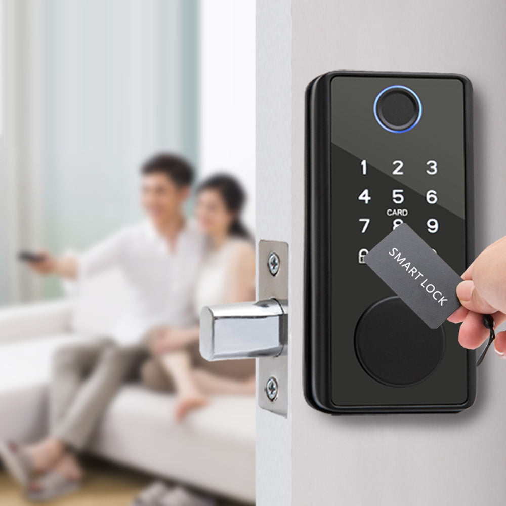 5 in 1 Electronic Smart Door Lock Touch Bluetooth Fingerprint Door Lock Home Security Lock