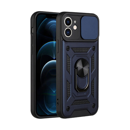 For iPhone 15 Series Stand Case Anti-Scratch Shockproof Protective Case Blue