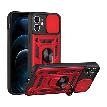 For iPhone 15 Series Stand Case Anti-Scratch Shockproof Protective Case Red