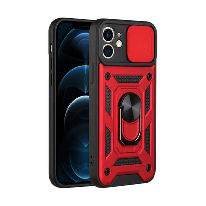 For iPhone 15 Series Stand Case Anti-Scratch Shockproof Protective Case Red