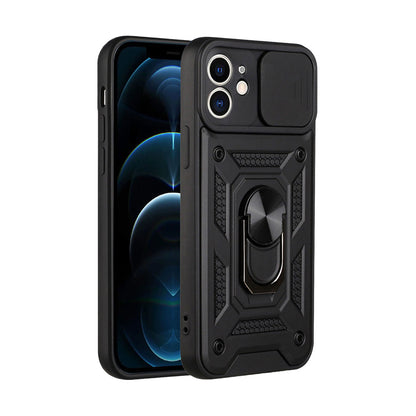 For iPhone 15 Series Stand Case Anti-Scratch Shockproof Protective Case Black