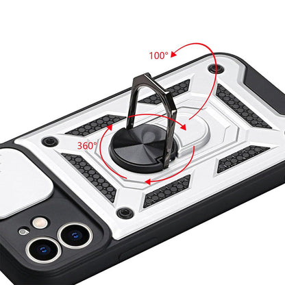 For iPhone 15 Series Stand Case Anti-Scratch Shockproof Protective Case Silver