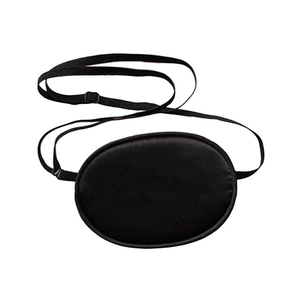 2Pcs 100% Mulberry Silk Eye Patch for Adults - Black and Blue