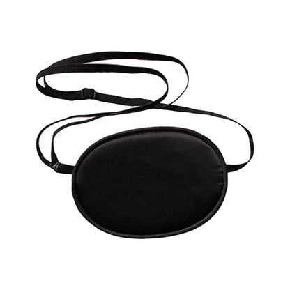 2Pcs 100% Mulberry Silk Eye Patch for Adults - Black and Blue