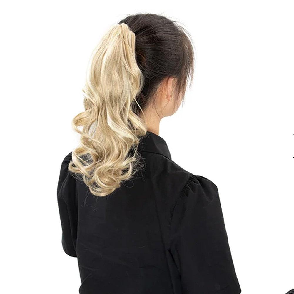 Natural Thick Clip-In Ponytail Long Curly Hair Extensions - Caramel