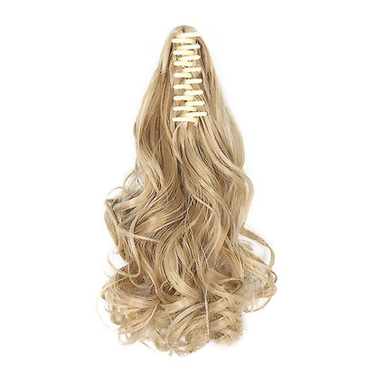 Natural Thick Clip-In Ponytail Long Curly Hair Extensions - Caramel