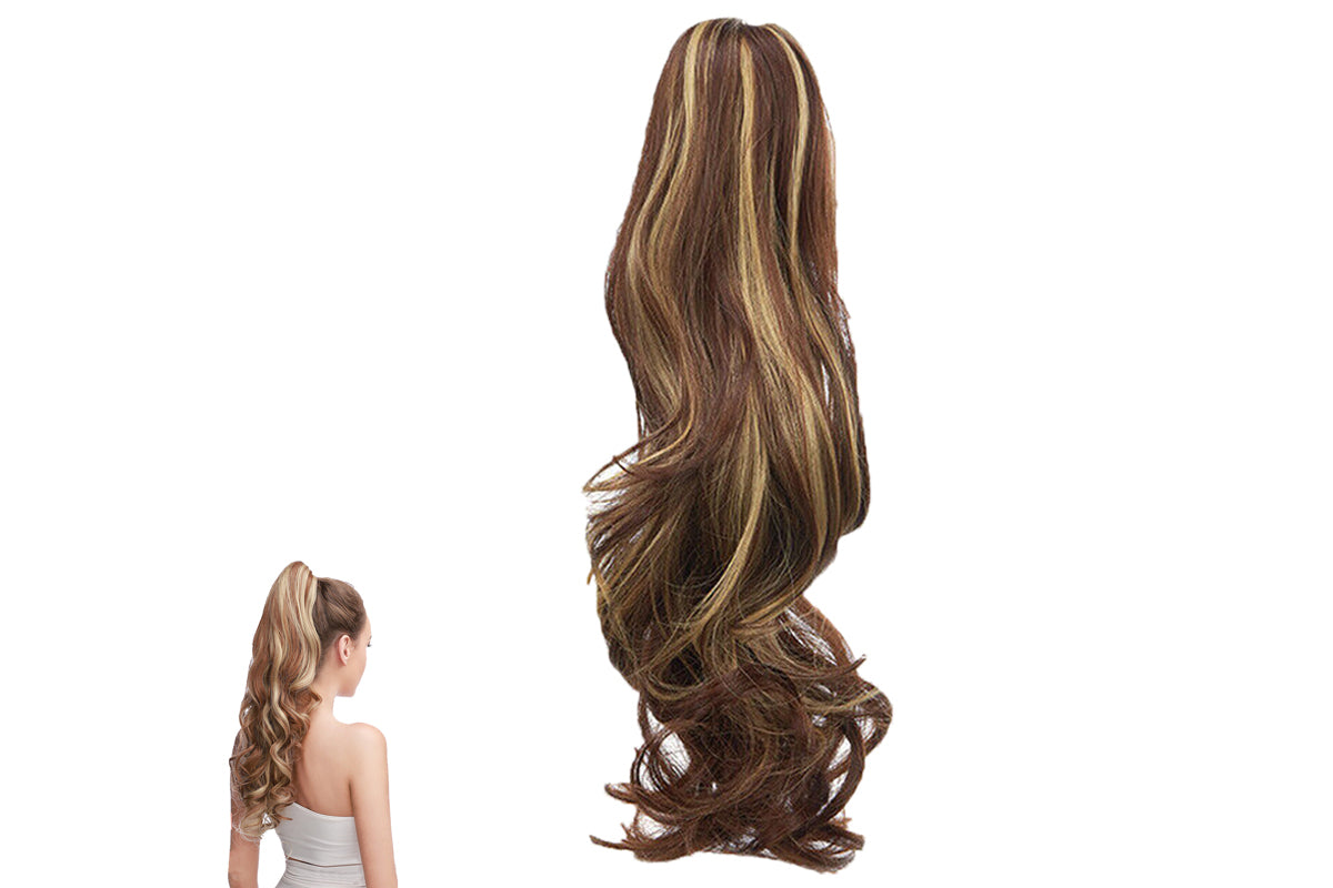 Ponytail Extension Claw Long Curly Clip in Claw Hair Extension Natural Looking Hairpiece for Women-Style 6