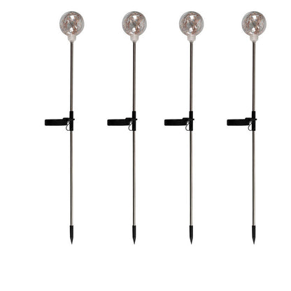 4Pcs Solar Globe Light Water-resistant Yard Stake Light Garden Landscape Light