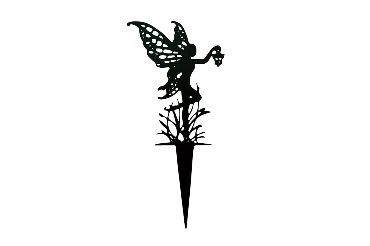 Metal Fairy Silhouette Stake Outdoor Garden Yard Decor Style 2