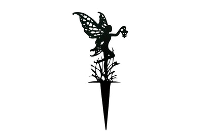 Metal Fairy Silhouette Stake Outdoor Garden Yard Decor Style 2
