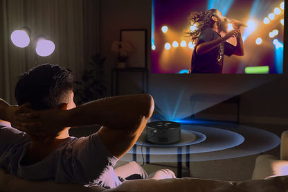 Mini Projector Portable Home Nightlight Projector Compatible with Home Bedroom-Black