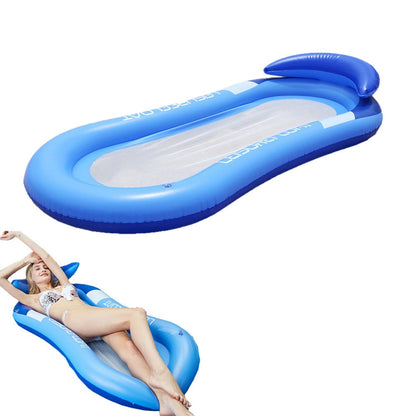 Inflatable Pool Mat Floating Pool Lounge Raft Water Bed Blue