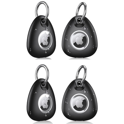 4Pcs Shockproof Protective Case Cover for Apple AirTag with Anti-lost Keyring