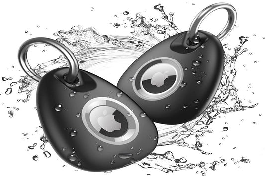 2pcs For Apple AirTag Carbon Fiber Shockproof Armor Protective Case Cover Anti Lost Holder Keyring