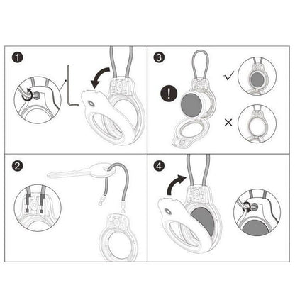 1Pc for Apple AirTag Protective Case Secure Holder - Transparent