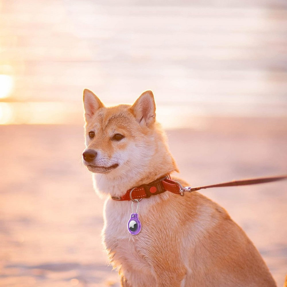 1Pc for Apple AirTag Protective Case Secure Holder - Purple