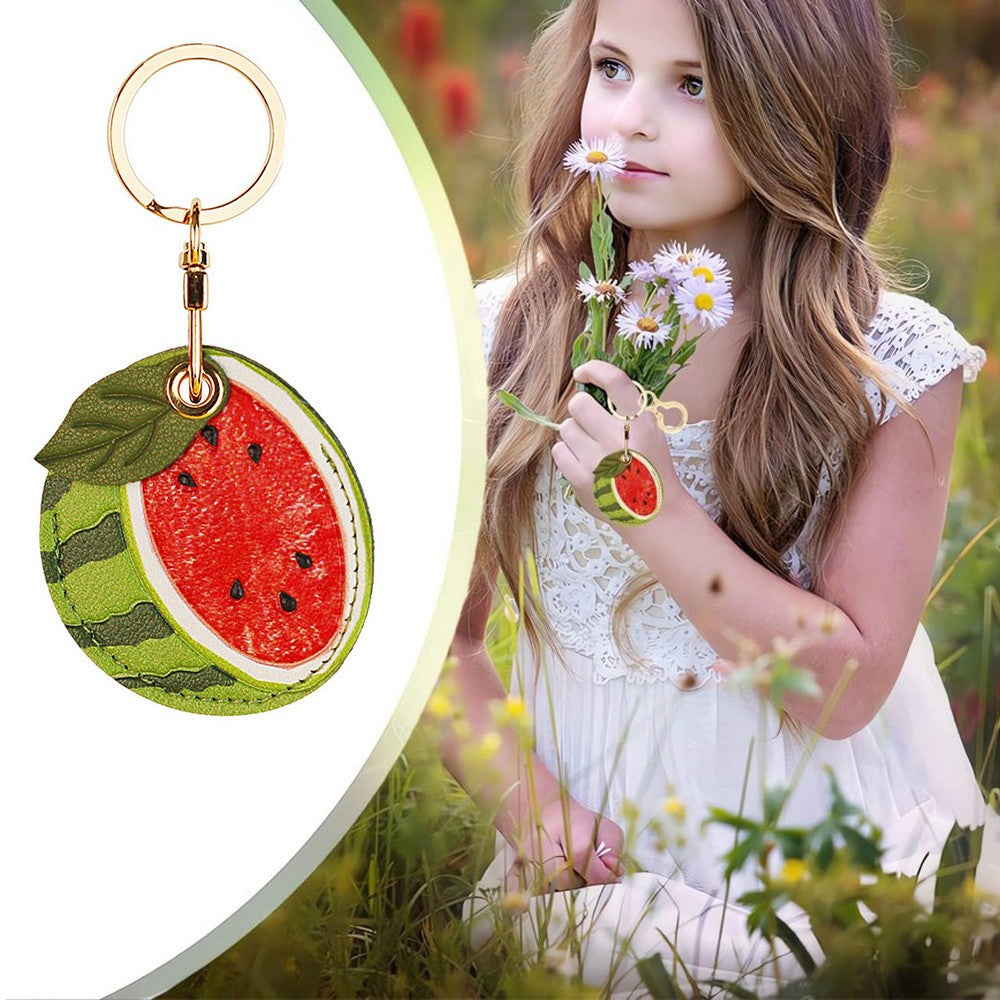 1Pc for Apple AirTag Protective Case Holder with Keychain Ring - Watermelon